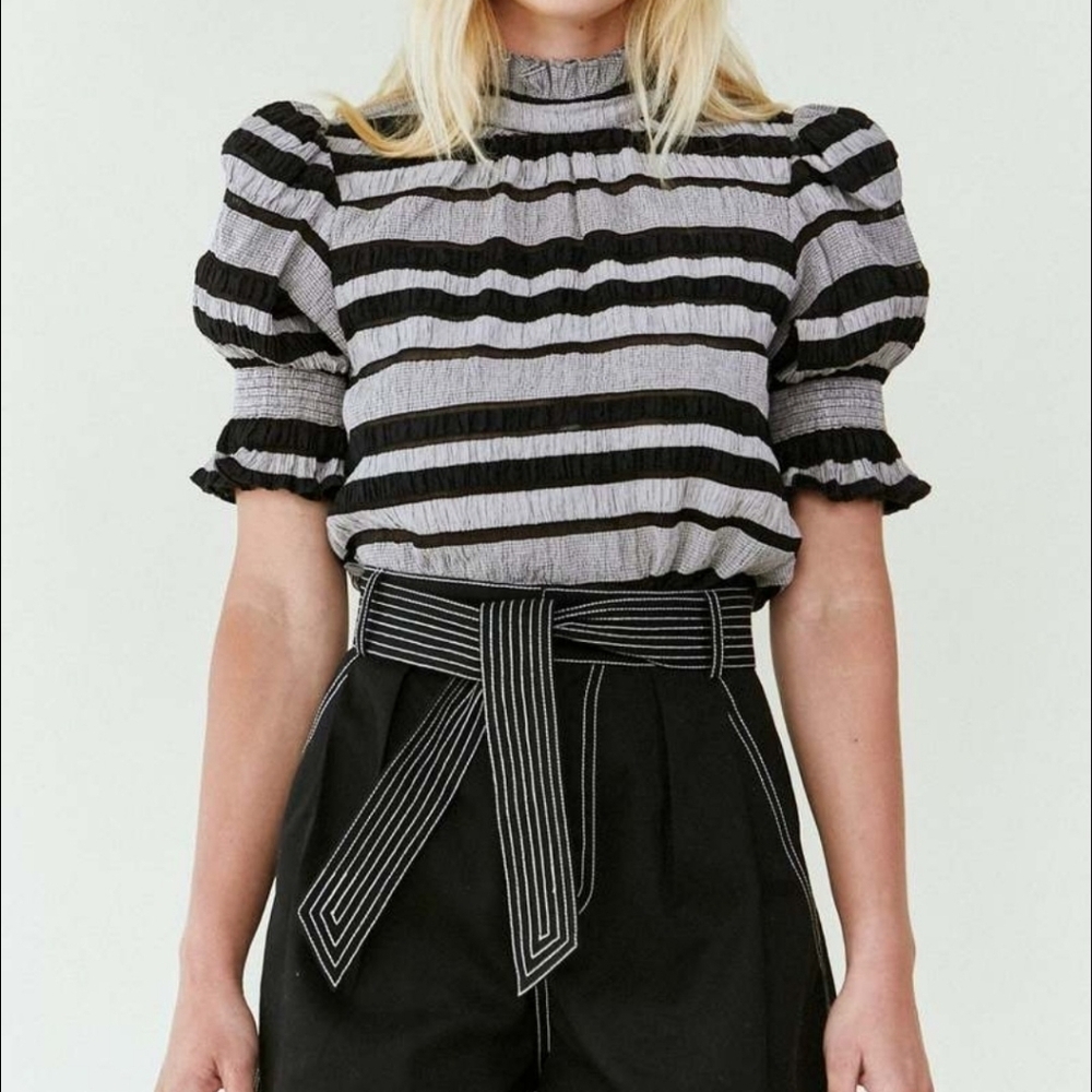 Hunter Bell “The Monroe” Top- Black and Gray/ Size Small